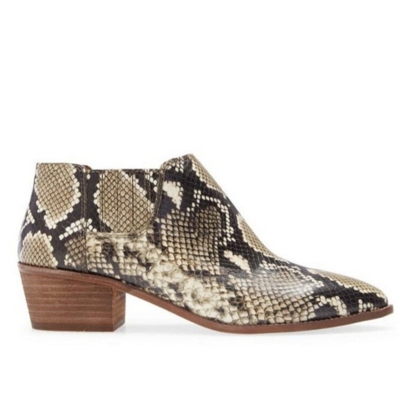 NIB Madewell Low Chelsea Boots In Snake Embossed Leather M3463 - Picture 1 of 8